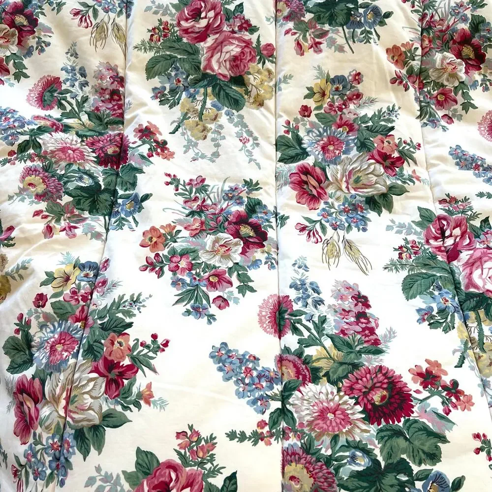 Ralph Lauren Elaine Floral Multicolored Twin Comforter Cotton Reversible